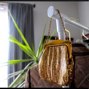 Whiting and Davis Mesh Coin Purse/Mini Bag (Gold)
